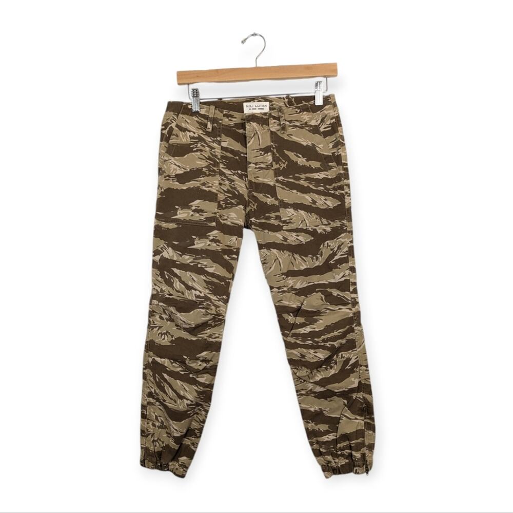 Nili Lotan Camo Cropped French Military Pants Size 4